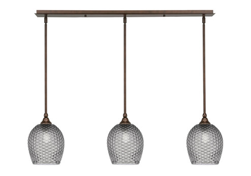 Stem Three Light Linear Pendalier in Bronze (200|36-BRZ-4902)