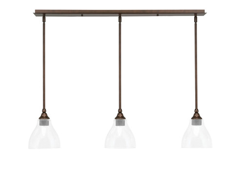 Stem Three Light Linear Pendalier in Bronze (200|36-BRZ-4760)