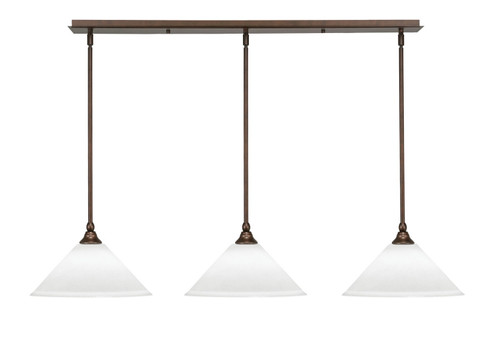 Stem Three Light Linear Pendalier in Bronze (200|36-BRZ-316)