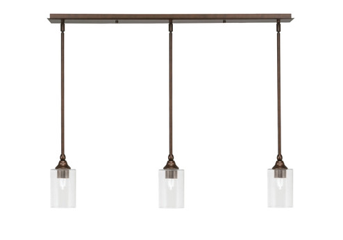 Stem Three Light Linear Pendalier in Bronze (200|36-BRZ-300)