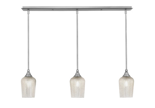 Stem Three Light Linear Pendalier in Brushed Nickel (200|36-BN-4253)