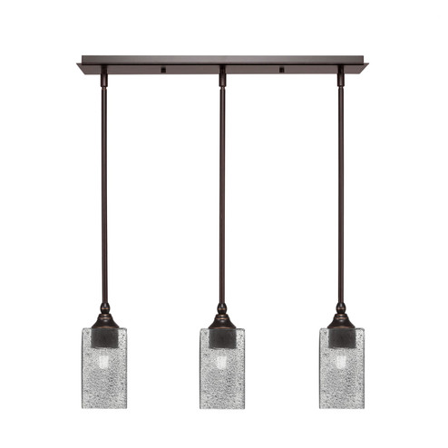 Stem Three Light Linear Pendalier in Dark Granite (200|25-DG-542)