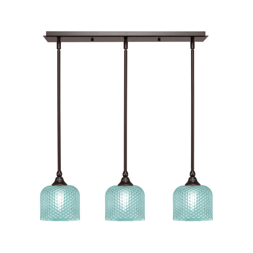 Stem Three Light Linear Pendalier in Dark Granite (200|25-DG-4615)