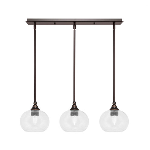 Stem Three Light Linear Pendalier in Dark Granite (200|25-DG-202)