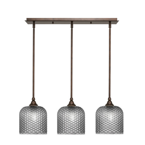 Stem Three Light Linear Pendalier in Bronze (200|25-BRZ-4912)
