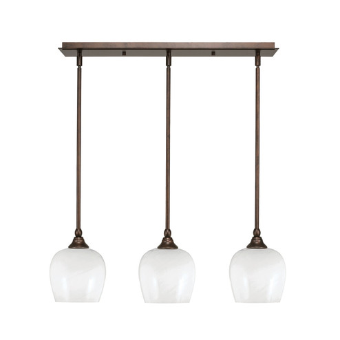 Stem Three Light Linear Pendalier in Bronze (200|25-BRZ-4811)