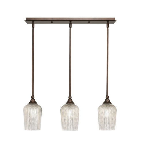 Stem Three Light Linear Pendalier in Bronze (200|25-BRZ-4253)