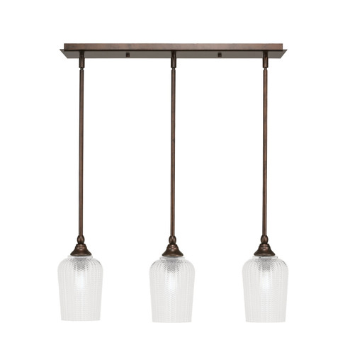 Stem Three Light Linear Pendalier in Bronze (200|25-BRZ-4250)