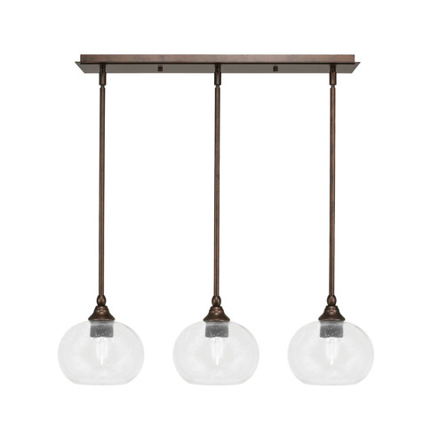 Stem Three Light Linear Pendalier in Bronze (200|25-BRZ-202)