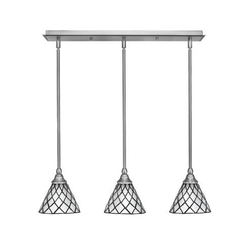 Stem Three Light Linear Pendalier in Brushed Nickel (200|25-BN-9185)