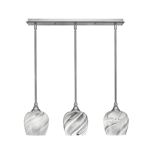 Stem Three Light Linear Pendalier in Brushed Nickel (200|25-BN-4819)