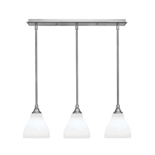 Stem Three Light Linear Pendalier in Brushed Nickel (200|25-BN-4761)