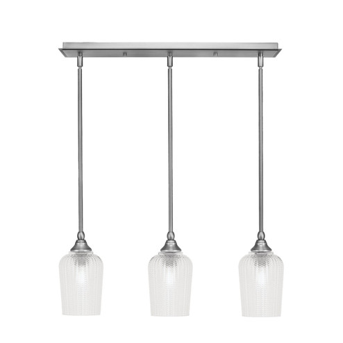 Stem Three Light Linear Pendalier in Brushed Nickel (200|25-BN-4250)