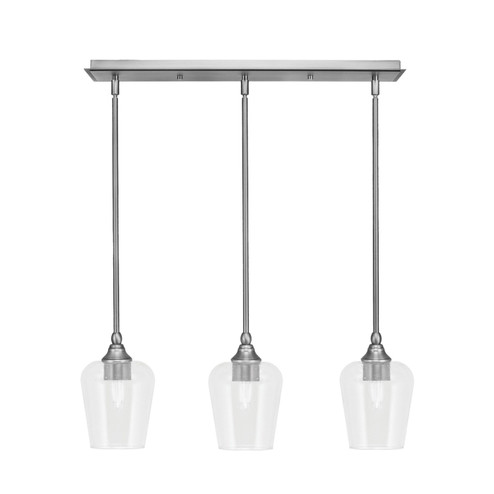 Stem Three Light Linear Pendalier in Brushed Nickel (200|25-BN-210)
