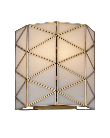 Polyhedron Collection One Light Wall Sconce in White / Antique Brass (142|5000-0270)
