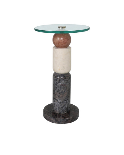 Moreno Drinks Table in Natural/Brass/Clear (142|3000-0309)