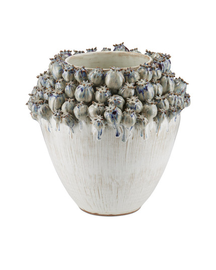 Poppy Pod Crown Collection Vase in Ivory / Reactive Blue & Purple (142|1200-0965)