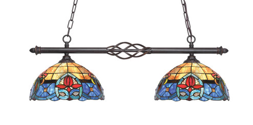 Elegante Two Light Island Pendant in Dark Granite (200|862-DG-9359)
