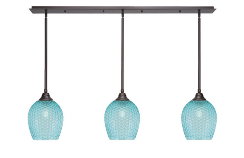 Stem Three Light Linear Pendalier in Dark Granite (200|48-DG-4905)