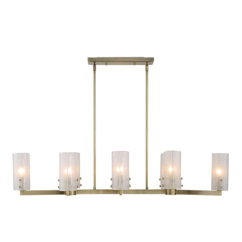 Mistie Eight Light Linear Chandelier in Antique Brass (52|21392)