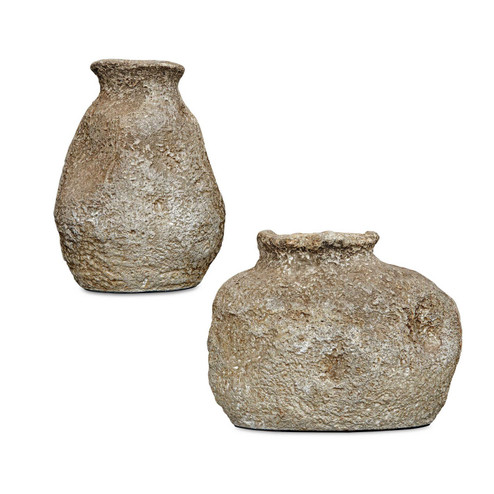 Ancient Echos Vases Set/2 in Terracotta (52|17131)