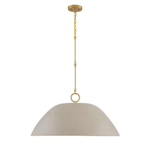 Alta One Light Pendant in Concrete and Brass (51|7-2918-1-156)
