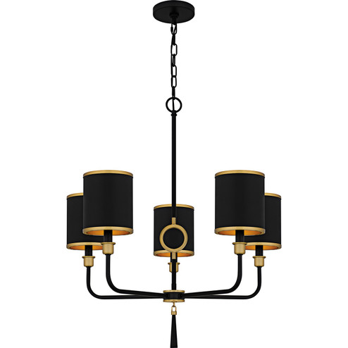 Lockery Five Light Chandelier in Matte Black (10|LKY5028MBK)