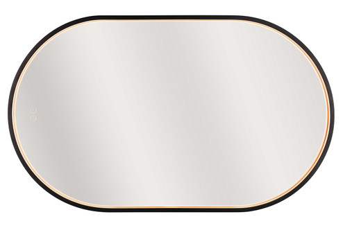 Rachel LED Mirror in Flat Black (46|MIR2405OVL-FB3C)