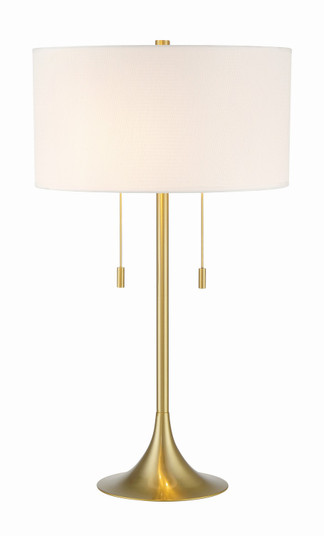 Neely Two Light Table Lamp in Satin Brass (46|87003SB-T)