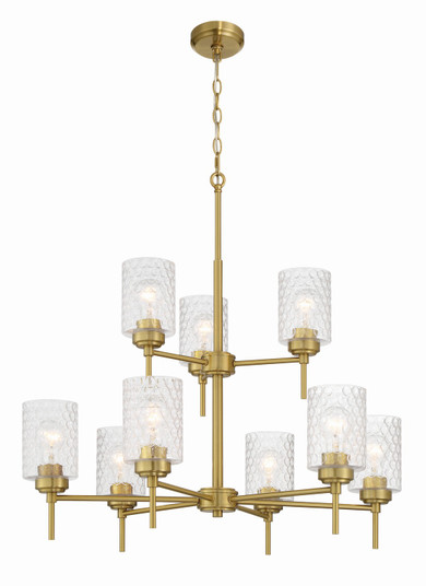 Claire Nine Light Chandelier in Satin Brass (46|60529-SB)
