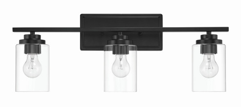 Clark Three Light Vanity in Flat Black (46|20425FB3)