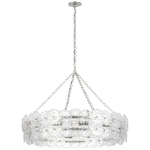 Gianna LED Chandelier in Burnished Silver Leaf (268|JN 5037BSL-CG)