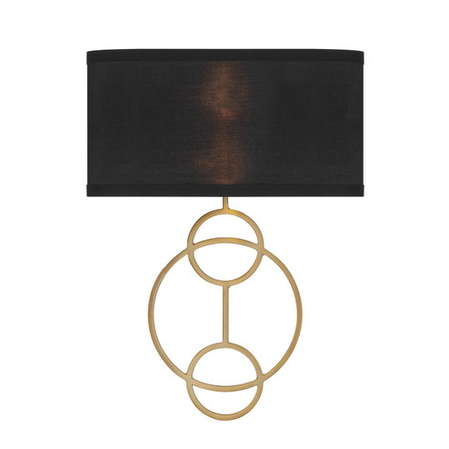 Laurel Two Light Wall Sconce in Vibrant Gold (60|LRL-992-VG-BK)