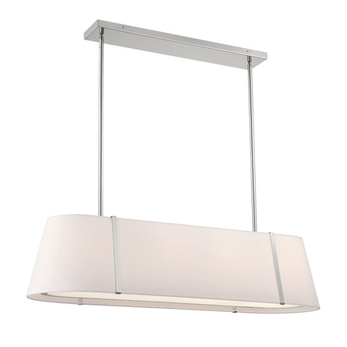 Fulton Four Light Linear Chandelier in Polished Nickel (60|FUL-917-PN)