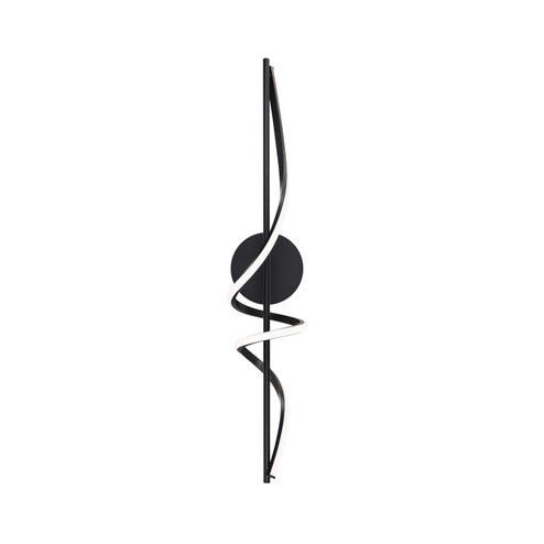 Corkscrew LED Wall Sconce in Black (34|WS-39434-30-BK)