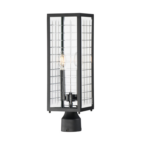 Magnus Two Light Outdoor Post Lantern in Black (16|30699CLBK)