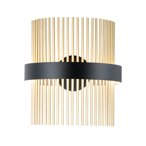 Chimes 5CCT LED Wall Sconce in Black / Satin Brass (86|E34251-BKSBR)