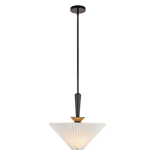 Bridgette One Light Pendant in Matte Black/Folded White (452|PD497016MBFW)