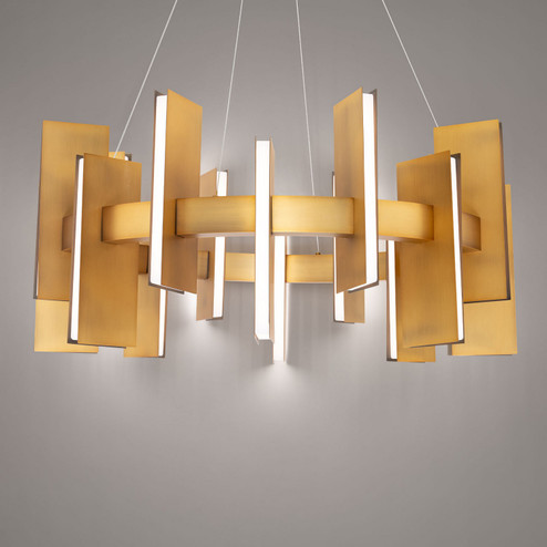 Ronan LED Pendant in Aged Brass (281|PD-9533-AB)