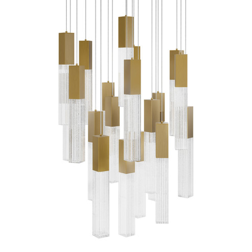Cinema LED Pendant in Aged Brass (281|PD-30821R-AB)