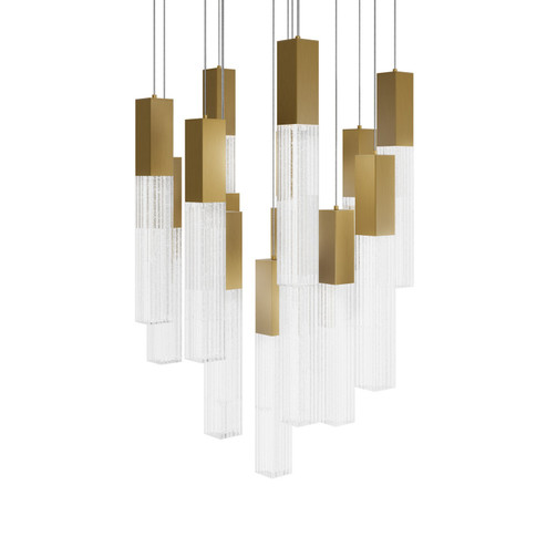 Cinema LED Pendant in Aged Brass (281|PD-30815R-AB)