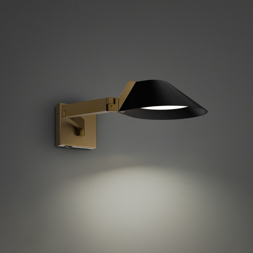 Pavilion LED Task Light in Black & Aged Brass (281|BL-40522-BK/AB)