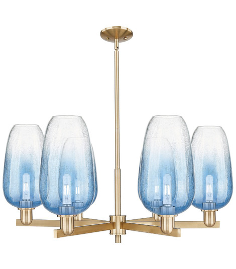 Arcadia Six Light Chandelier in Champagne Bronze (405|716-6CR-CB-G484-7SB) Arcadia Six Light Chandelier in Champagne Bronze (405|716-6CR-CB-G484-7SB)