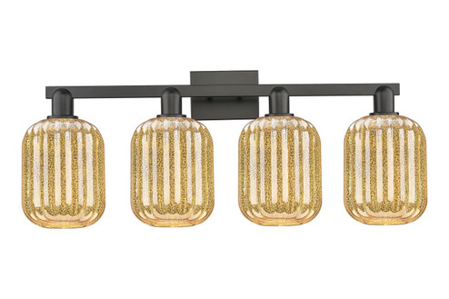 Arcadia Four Light Bath Vanity in Matte Black (405|716-4W-BK-G460-7ME)