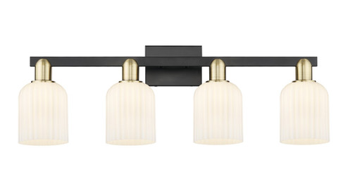 Arcadia Four Light Bath Vanity in Black Antique Brass (405|716-4W-BAB-G559-5GWH)