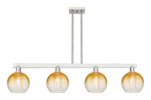 Arcadia Four Light Island Pendant in Brushed Satin Nickel (405|716-4I-SN-G483-8AM)