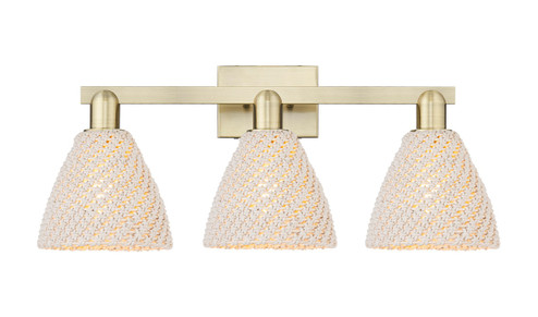 Arcadia Three Light Bath Vanity in Antique Brass (405|716-3W-AB-NBD-75-NAT)