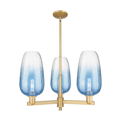Arcadia Three Light Pendant in Brushed Brass (405|716-3CR-BB-G484-7SB)