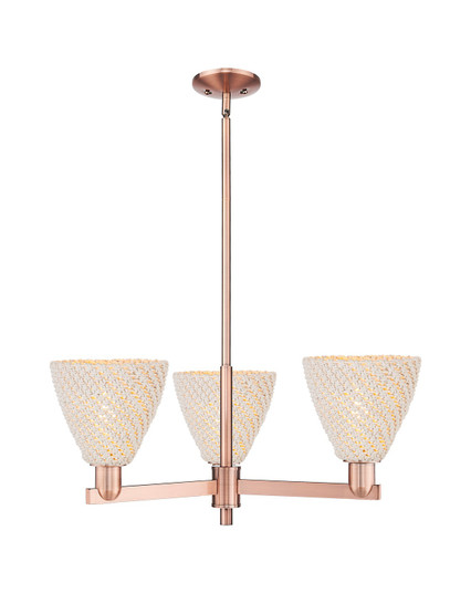 Arcadia Three Light Pendant in Antique Copper (405|716-3CR-AC-NBD-75-NAT)