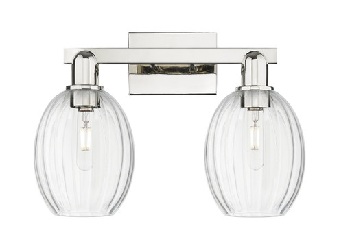 Arcadia Two Light Bath Vanity in Polished Nickel (405|716-2W-PN-G459-6CL)